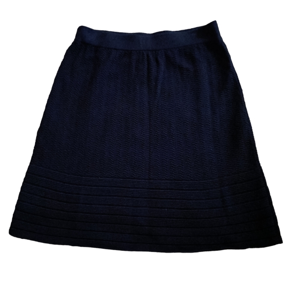 CAbi Style #290 Navy Blue Bon Voyage Lined Skirt Size S